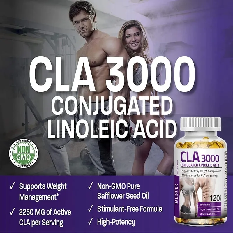 CLA 3000 - Controle de peso saudável mantém a elasticidade arterial, promove a circulação sanguínea e fortalece a função imunológica