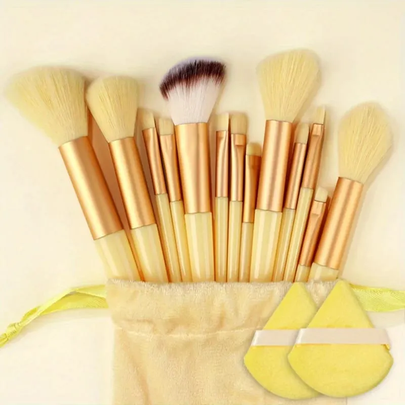 Conjunto de pincéis de maquiagem 13 peças, pincel sintético premium, base, pó, corretivo, sombra, blush, cosméticos, viagem