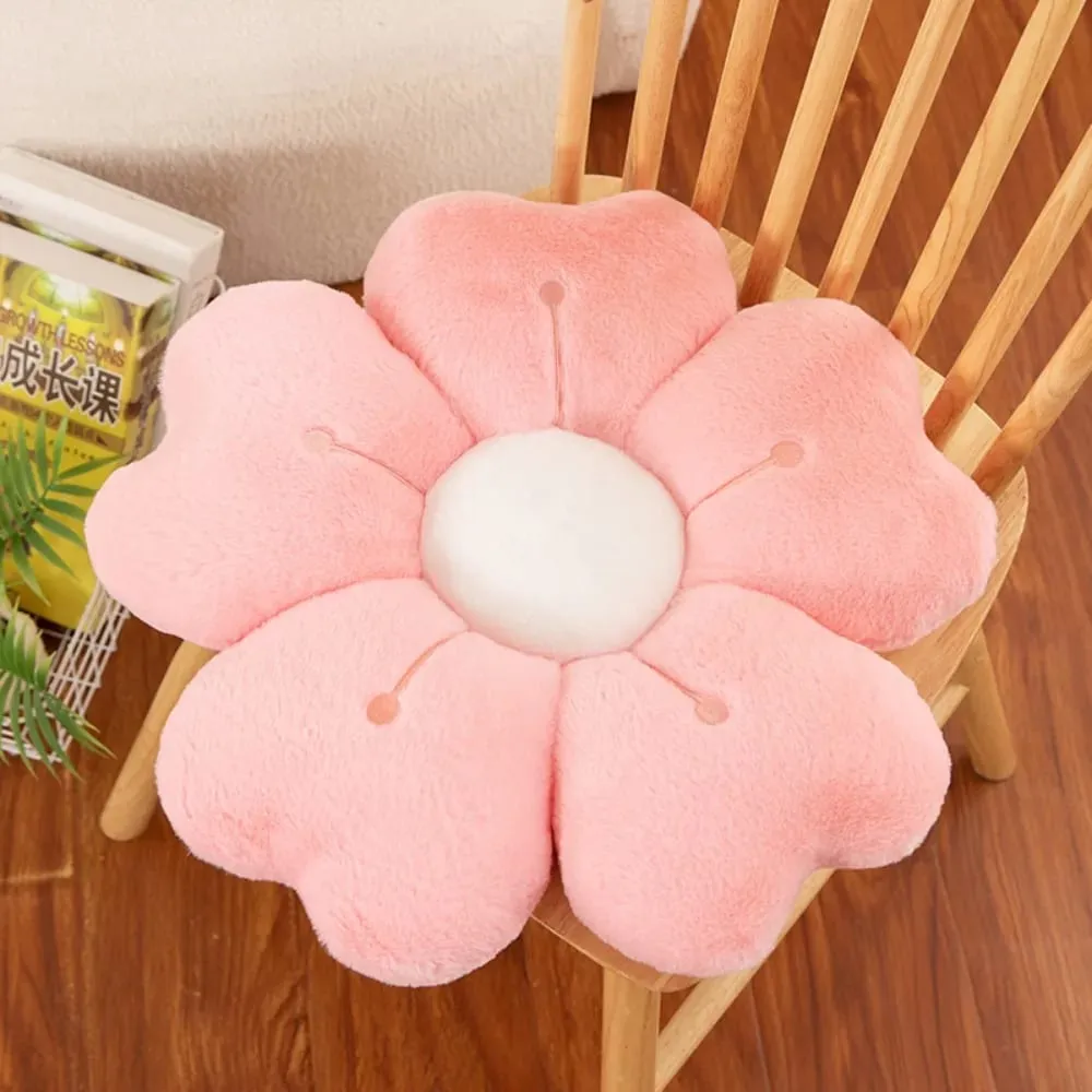 Almofada macia em forma de flor, almofada de chão confortável, decoração de sofá, colchão fofo, cadeira, presente