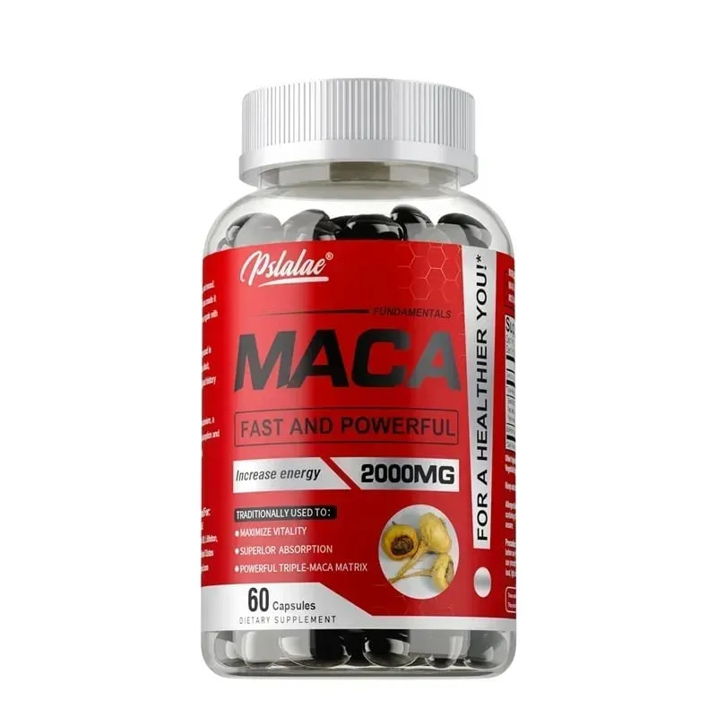 Cápsulas de raiz de maca - para apoiar a resistência energética e o desempenho, constrói músculos e força