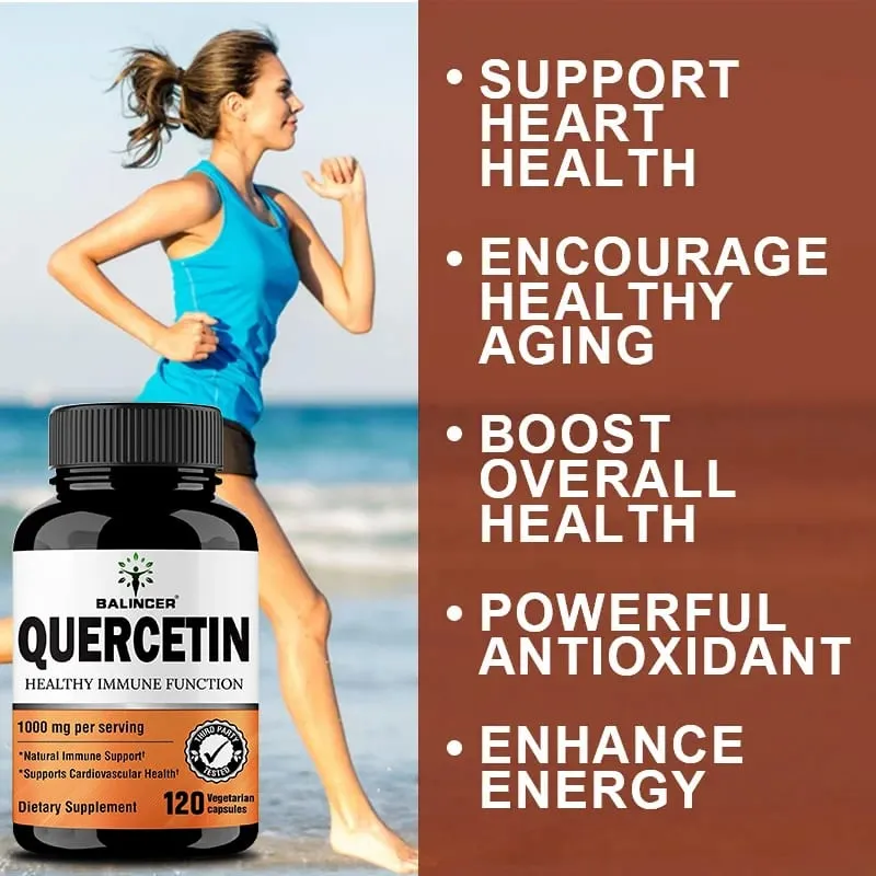 Extrato de quercetina - 1000 mg apoia a saúde imunológica cardiovascular e respiratória antioxidante 120 cápsulas