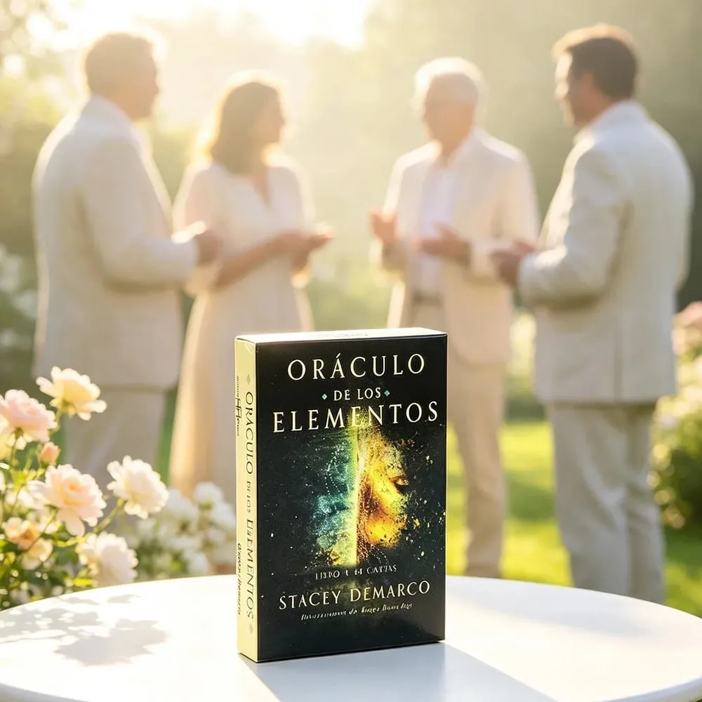 Oráculo de los elementos oráculo cartas baralho de 44 cartas, versão espanhola, orientação espiritual elementar, jogos de tabuleiro de adivinhação