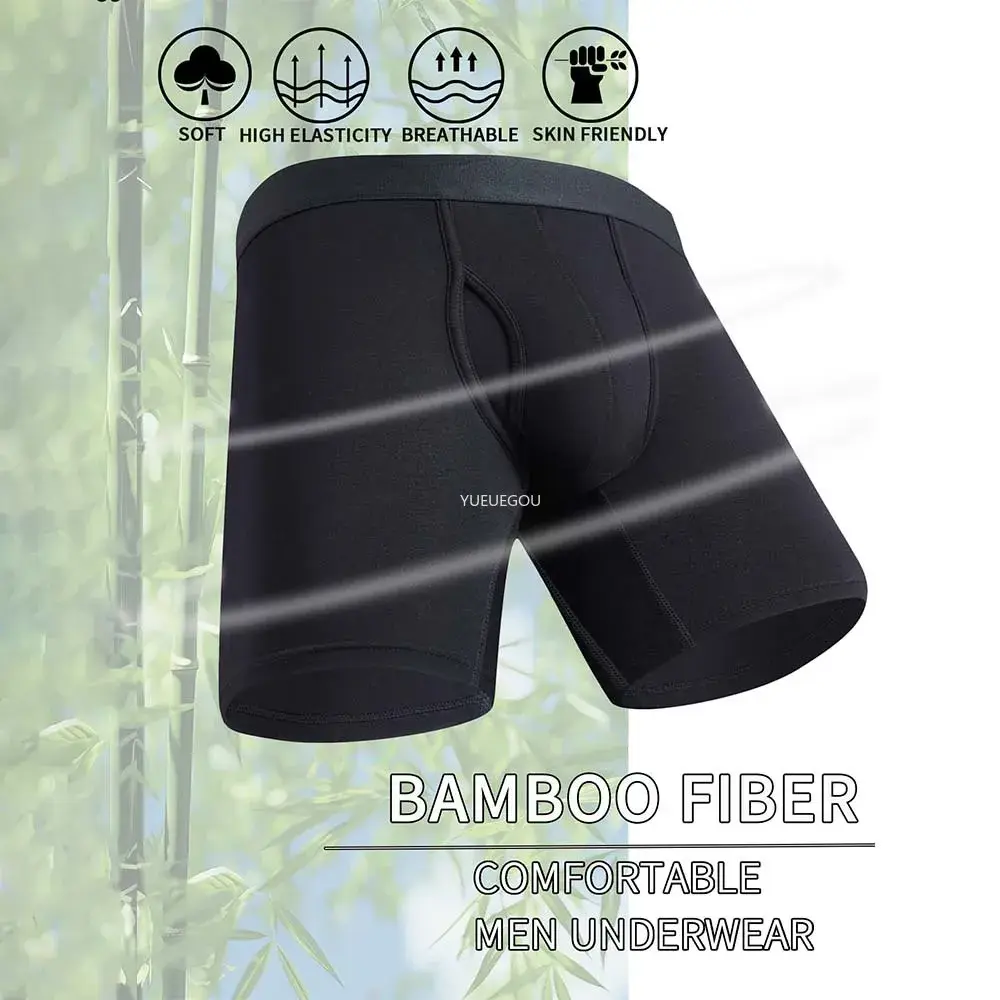 4 Pack Men's Bamboo Underwear Briefs - U Pouch Design, Ultra-Soft Breathable Fabric, Moisture Wicking Men's Boxers (S-XXL)