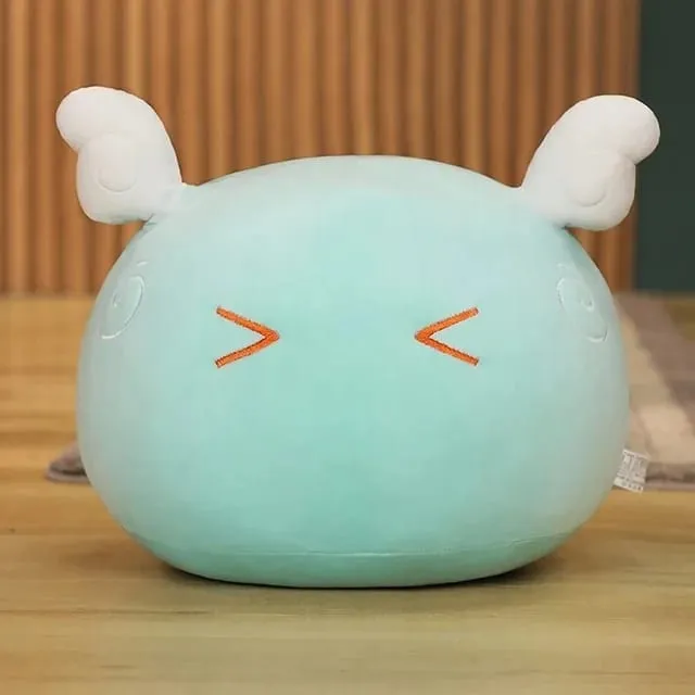 새로운 10cm 애니메이션 프로젝트 귀여운 Genshin 충격 점액 플러시 베개 완구 Kawaii 만화 애니메이션 베개 완구 어린이를위한 생일 크리스마스 선물