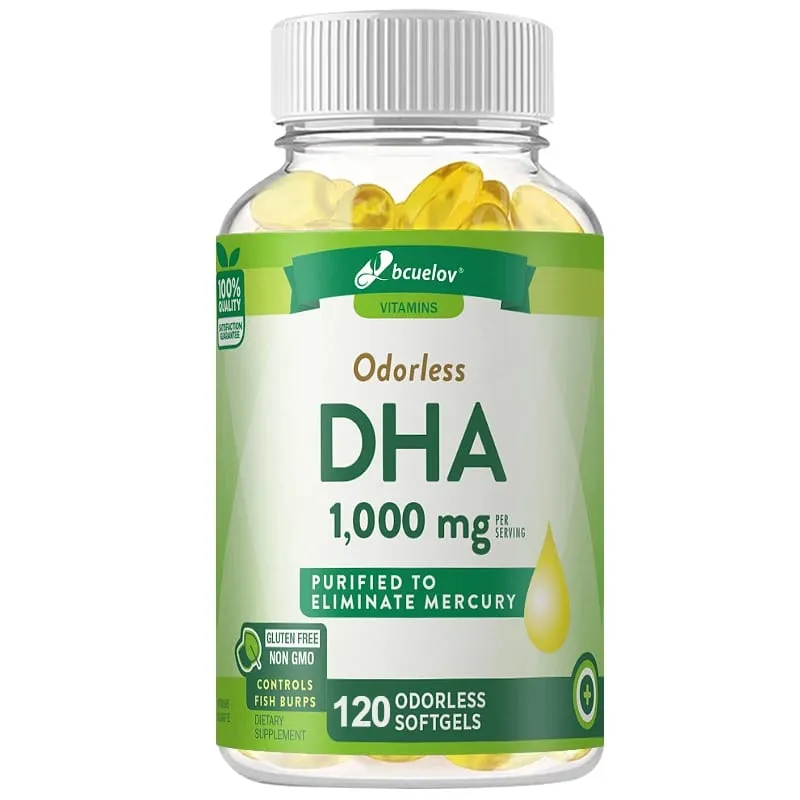 Bcuelov 高效 DHA - 支持大腦健康和認知功能 提高專注力和智力思維