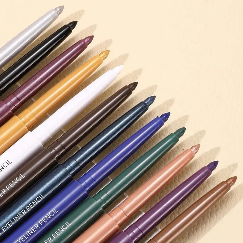 Waterproof Black Brown Eyeliner Gel Pencil Matte Smooth Quick Dry Easy Wear Pearlescent Eyeshadow Eye Liner Pen Makeup for Eyes