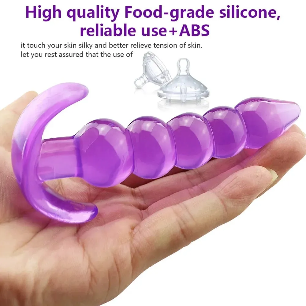 Plugue anal de silicone macio, contas anais, plug anal, massagem de próstata, unissex, rolha sexy, brinquedo sexual adulto para homens, mulheres, jogos adultos