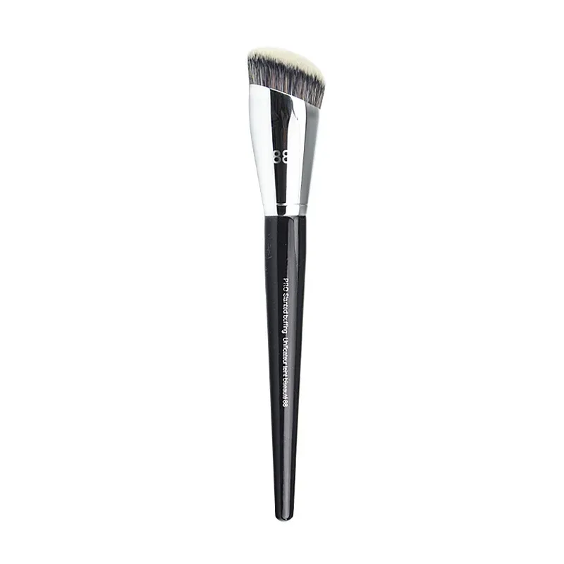 Pincéis de maquiagem pro inclinados, base angular #88, pincel de maquiagem, base líquida, creme bb, cabo de madeira, cosméticos, 1 peça