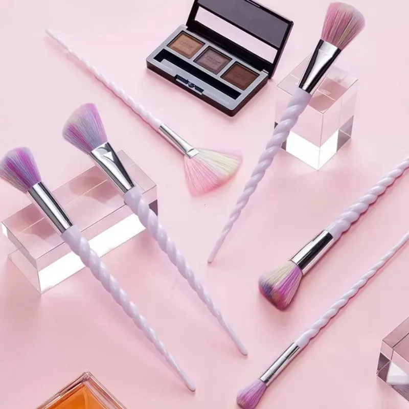 Conjunto de pincéis de maquiagem coloridos de 10 peças, cabo de cristal, pincéis corretivos, beleza, saúde, ferramentas cosméticas, ferramentas de maquiagem