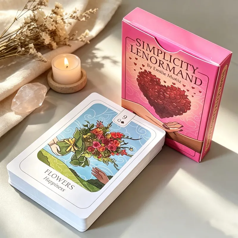 Baralho Lenormand Simplicidade 41 peças de cartas lindamente ilustradas 9*6cm com simbolismo significativo com cartões sim não talvez