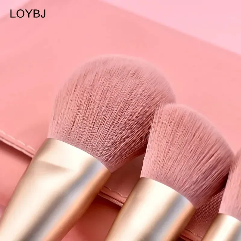 10 pçs pincéis de maquiagem diamante conjunto cosméticos ferramenta mistura pó fundação blush destaque sombra sobrancelha cílios escova