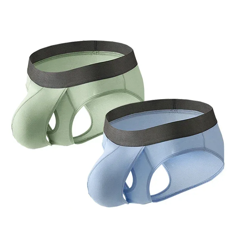 Cuecas modais masculinas, design de bolsa dupla separada, roupa íntima ultrafina e respirável de alta elasticidade, uso diário confortável