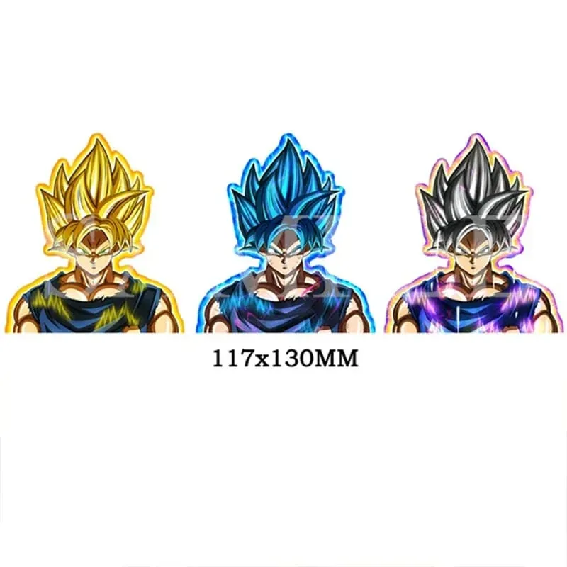 Anime 3D Lenticular Adesivo Goku Vegeta Decalques à prova d'água para carro, geladeira, skate, etc. — image 12
