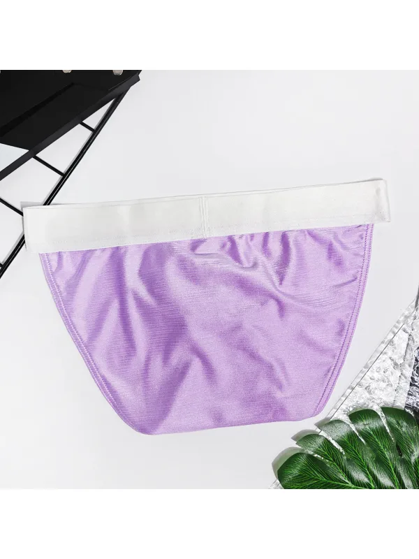 Men's Solid-Color Low-Waist Triangle Underwear Breathable Sexy Bottom Pants Trendy 1-Piece Set Mature Style Promotional Price