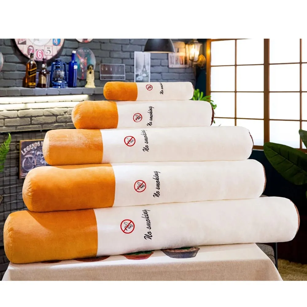 Criativo fumar cilíndrico almofada de dormir cigarro travesseiro brinquedos de pelúcia moda namorado presente aniversário