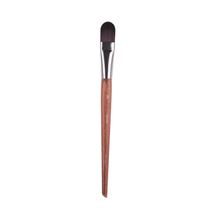 1pc mf pincéis de maquiagem de madeira natural macio pó fundação corretivo compõem escova blush sombra de cabelo sintético ferramentas de alta qualidade