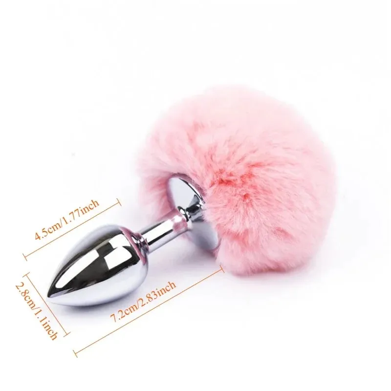 Plugue anal de aço inoxidável, cauda de coelho, vibrador erótico, plugue suave para bunda, ânus, sex shop, jogos adultos, brinquedos sexuais para mulheres