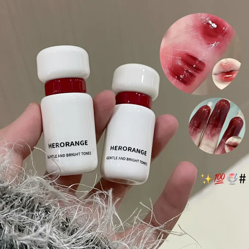 Herorange Glossy Lip Gloss Hydrating Watery Plump Lips Long Lasting for Autumn Winter