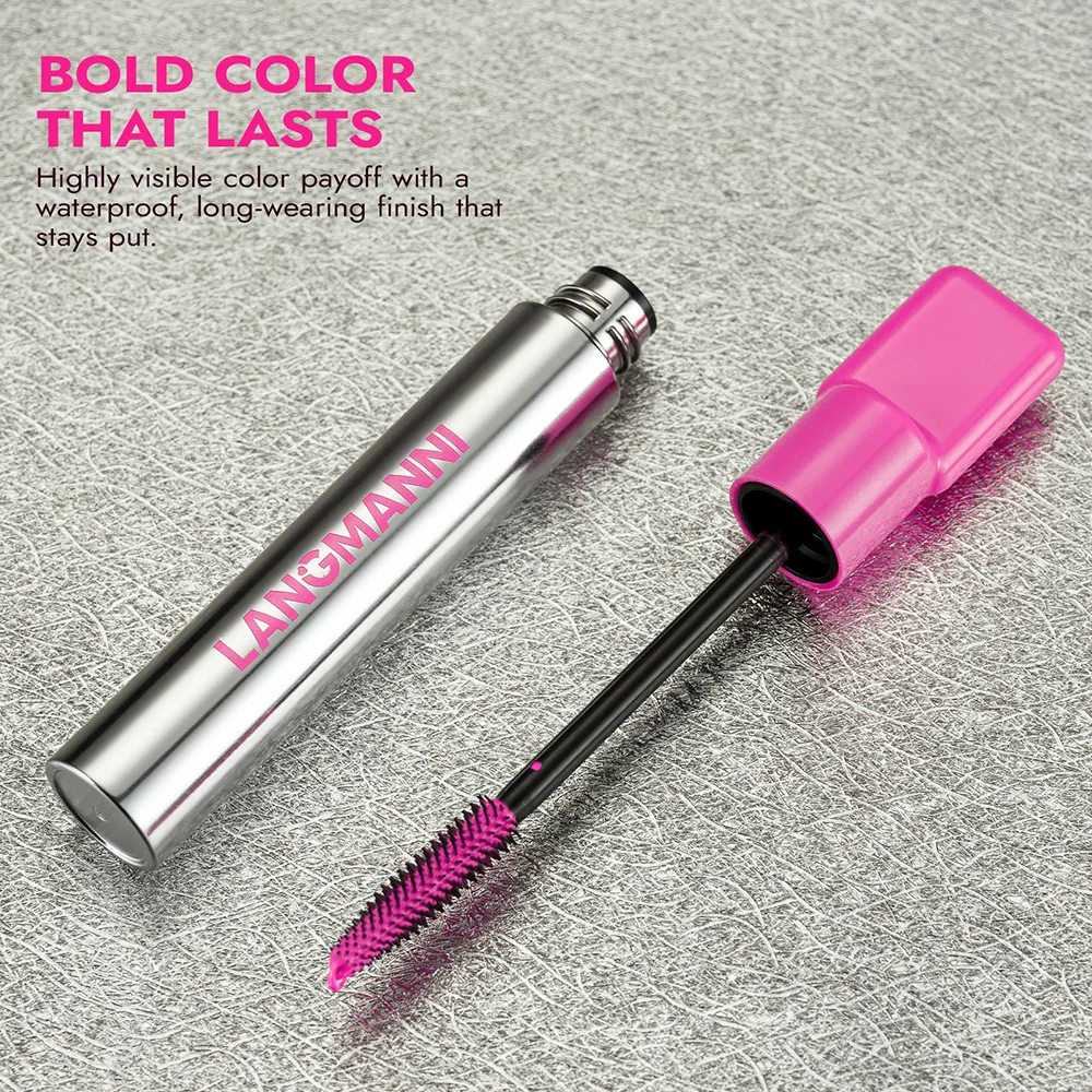 Colorful Blue Mascara Lengthens Eyelashes Extension Thick Fiber Curling Waterproof Green White Pink Black Eye Makeup Cosmetics