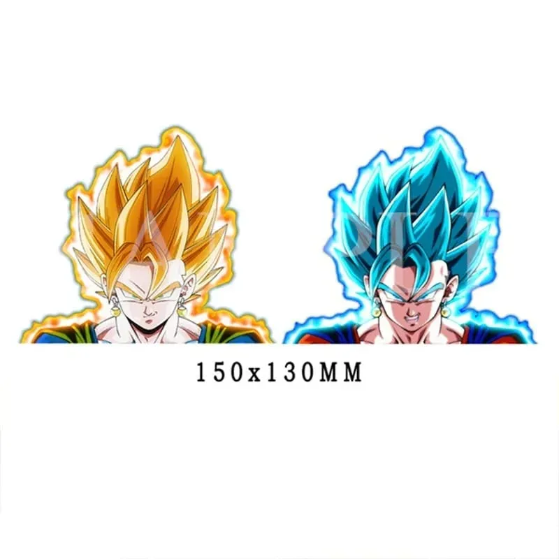 Anime 3D Lenticular Adesivo Goku Vegeta Decalques à prova d'água para carro, geladeira, skate, etc. — image 17