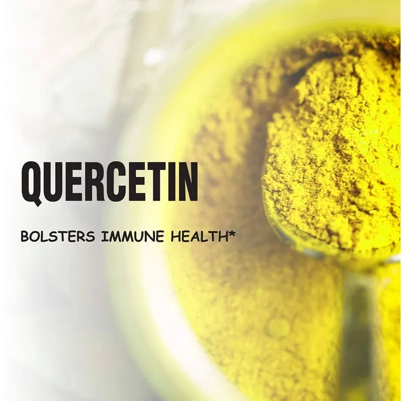 Suplemento Natural de Quercetina Cápsulas Veganas Suporte Bioflavonóide - Suporta saúde imunológica e níveis de energia