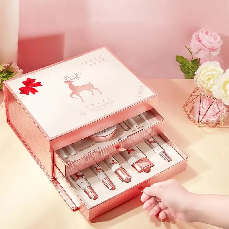 20 pçs conjunto de maquiagem caixa completa batom sombra conjunto presente conjunto completo compõem produtos de cuidados com a pele cosméticos para mulher