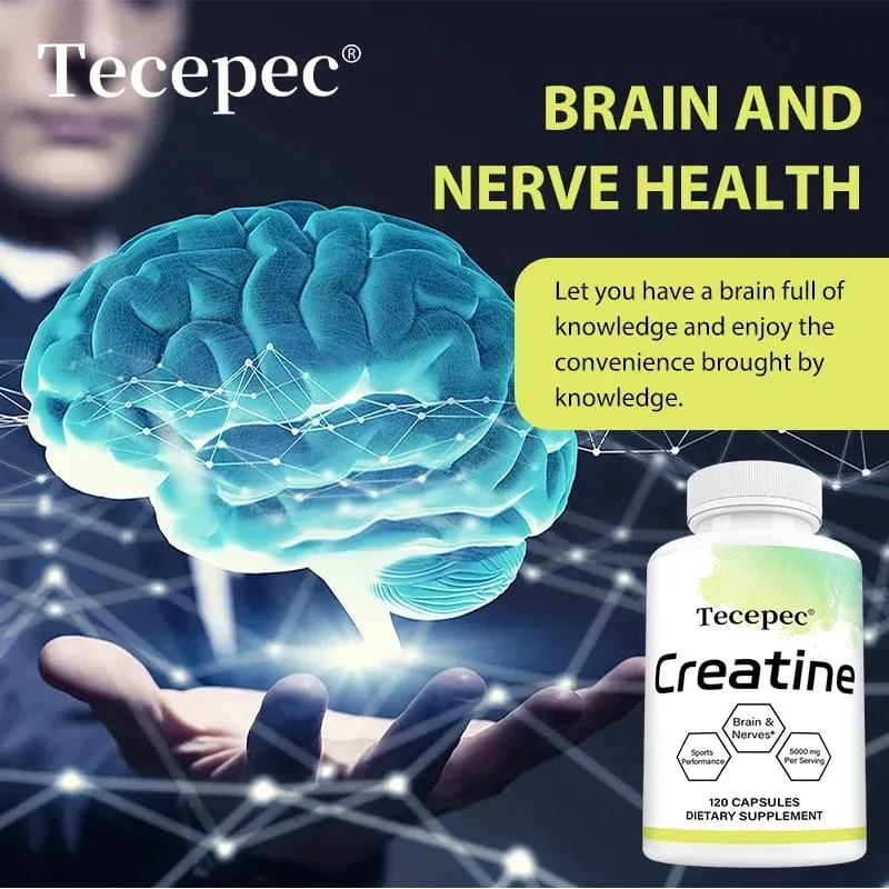 Creatine - Builds Muscle Improves Athletic Performance Enhances Physical Endurance and Improves Recovery - 120 Capsules