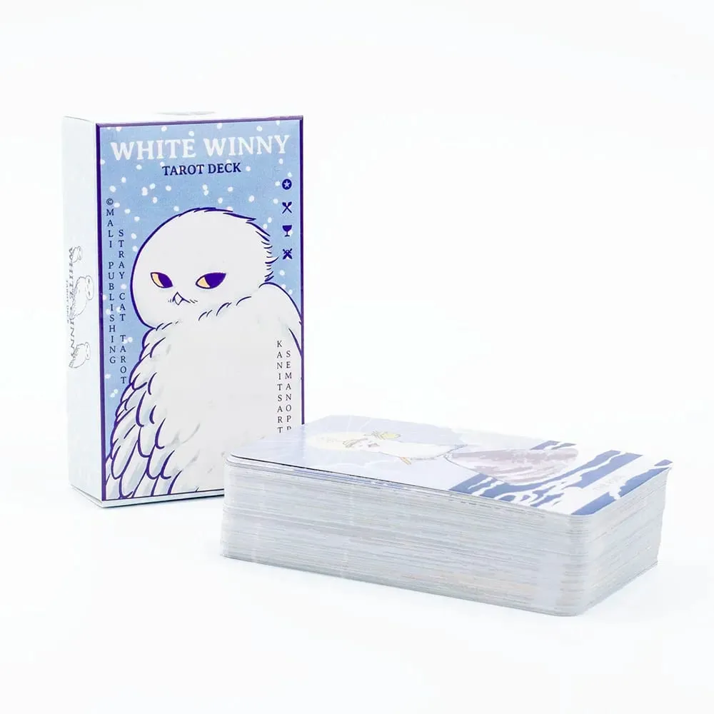 Branco winny tarô fortuna dizendo adivinhação 80 cartas baralho & guia pdf para leituras intuitivas e jogo de tabuleiro de autodescoberta