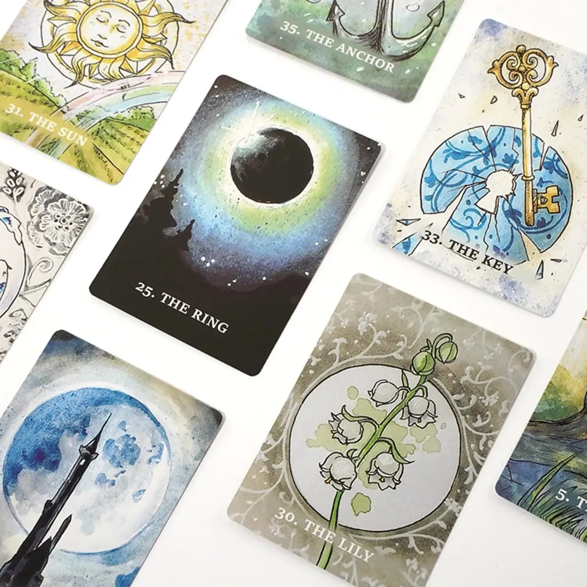 9*6cm O Papel Oracle Lenormand Deck 36 Cartões