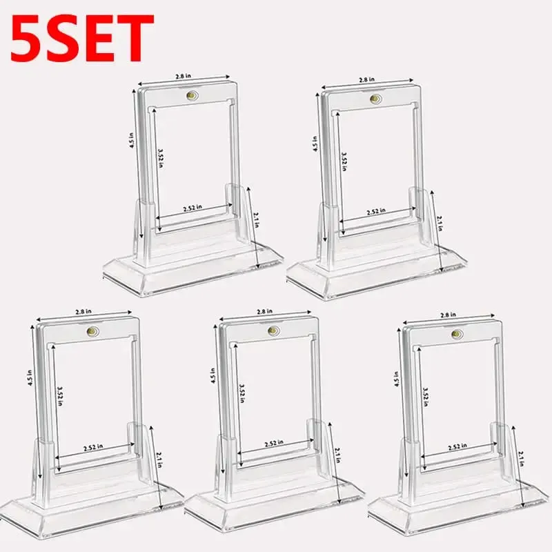 Magnetic Card Holder Support Set 35PT Hard Plastic Protectors Sleeves Trading Display Case Baseball Football Sports Yugioh Cards
