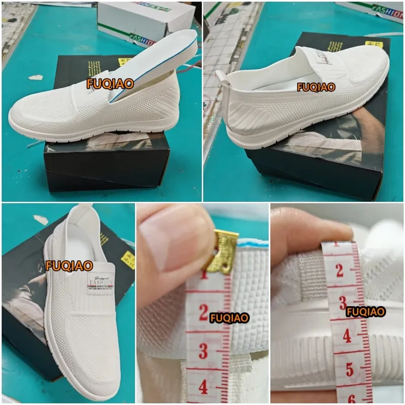 Men Sneakers Elevator Shoes Height Increase Shoes Height Increase Insole 5CM Heightening Sport Black White Casual Loafer Fashion — image 2
