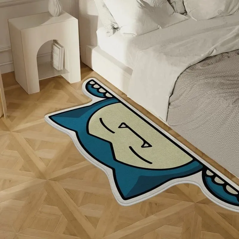 Tapete de design Snorlax macio e durável, decoração de casa perfeita para adicionar um toque de charme de anime, presente ideal para fãs de Pokémon