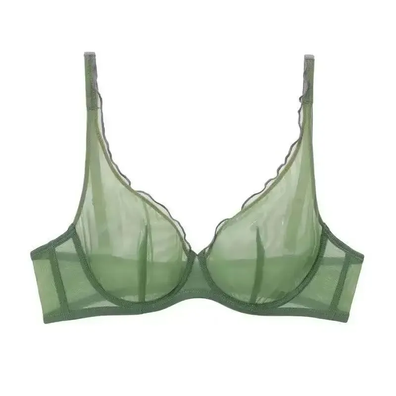 New Arrival Ladies Full Cup Bra Set Ultra Thin Minimizer Sexy Support Anti-Sagging Side Slim ABCD Everyday Comfort Lingerie Set