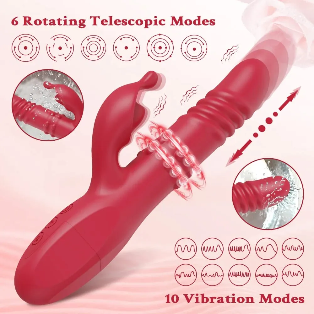 3 em 1 impulso rotativo vibrador clitóris massageador telescópico g ponto estimulador feminino vibrador adulto brinquedos sexuais masturbador feminino