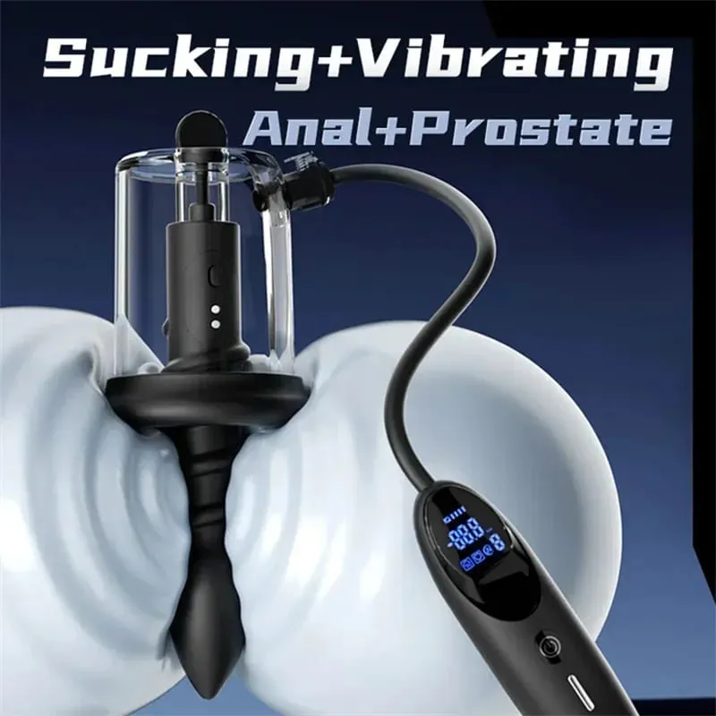 Vibração elétrica sucção ânus rosebud bomba vibratória butt plug vácuo otário masculino massageador de próstata ferramenta anal brinquedos sexuais para homem