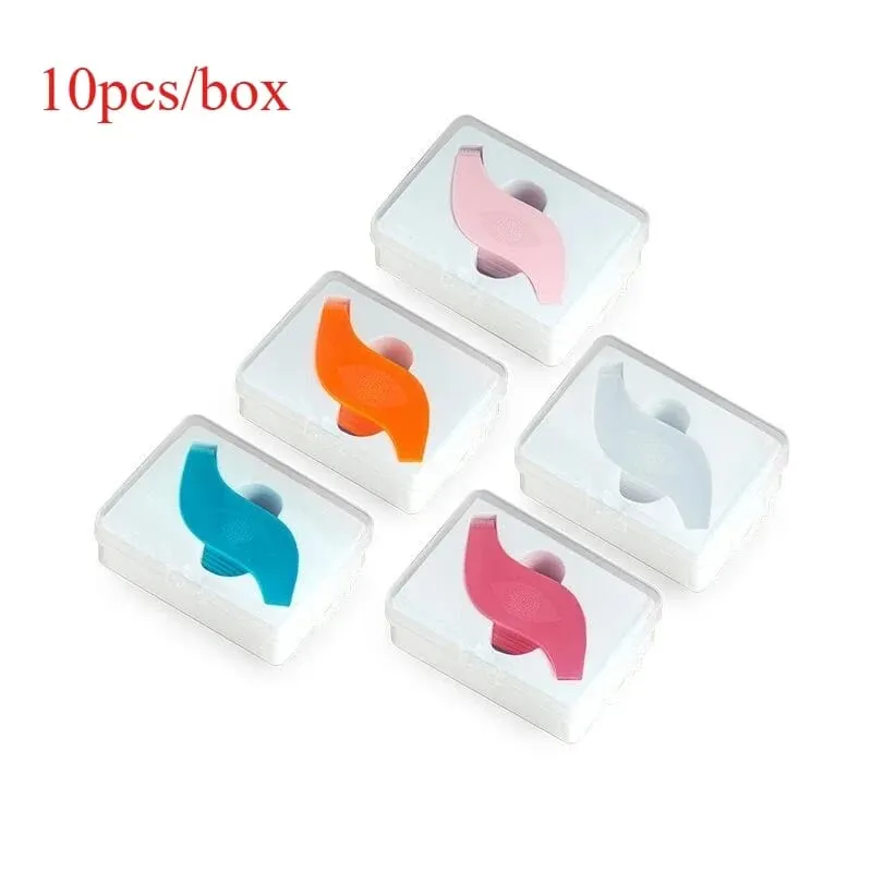 10pcs Makeup Eyelash Brushes Reuseable Plastic Clean Comb S Shape Lashes Lifting Curler Eye Lash Extension Perm Eyelashes Tool
