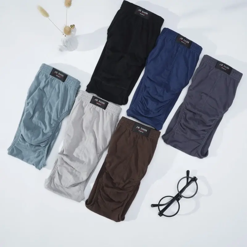 2 Pcs/Lot Men's 100% Cotton Briefs Comfortable Underpants Male Breathable Underwear Lingerie Panties Plue Size Xl -5XL