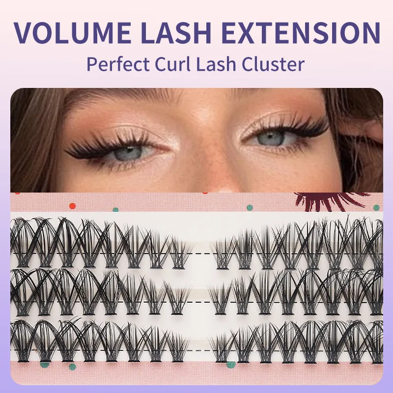 3 linhas diy grosso individual cluster extensões de chicote segmentado natural lash clusters estilo olho auto-enxerto cílios maquiagem