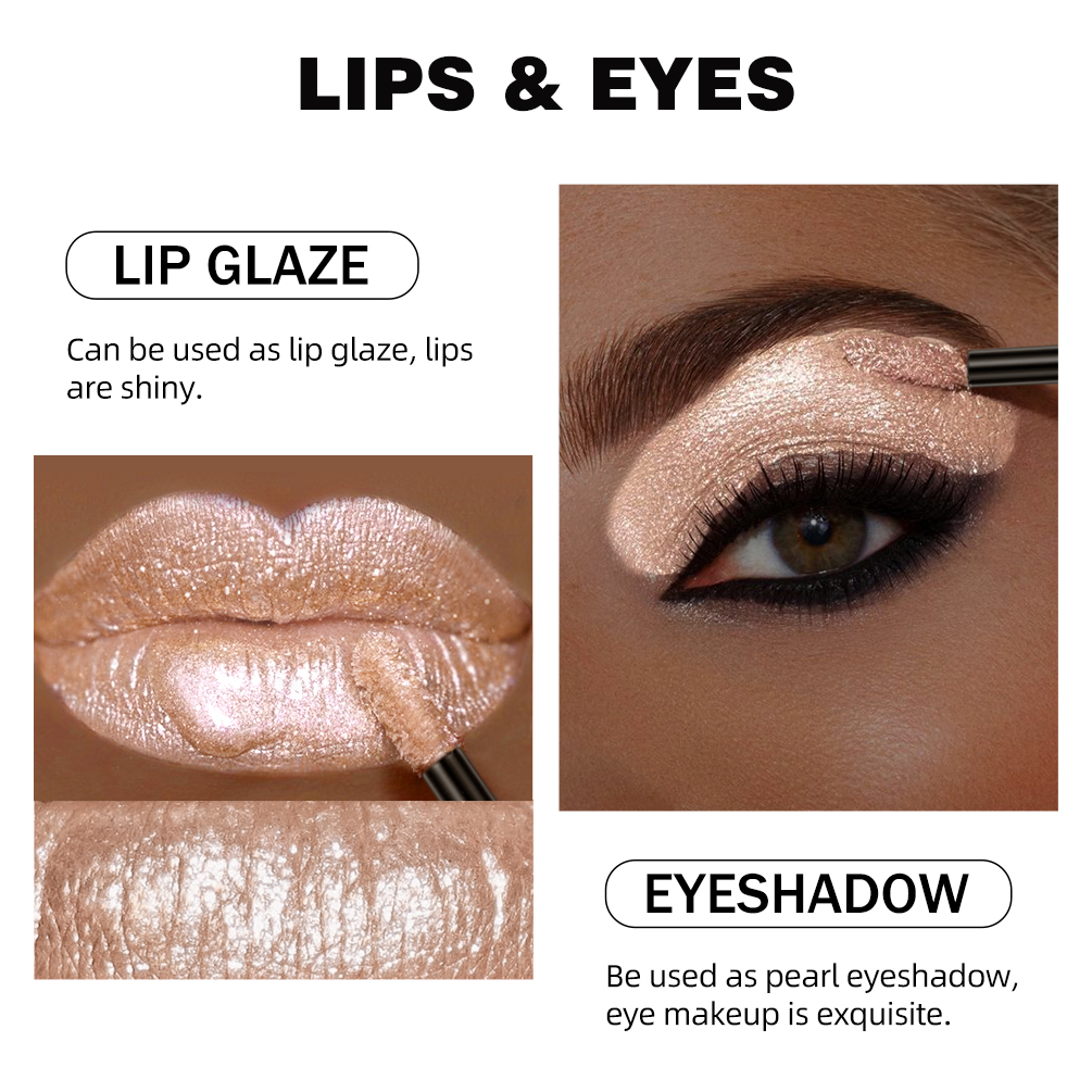 Glitter diamante batom líquido à prova dlong água longa duração pérola brilhante brilho labial metal encantador feminino maquiagem labial 6 cores