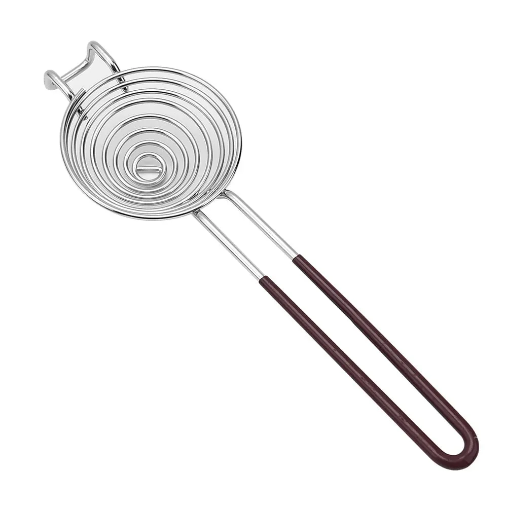 1pc de aço inoxidável separador branco ovo criativo alça estendida proteína ovo branco gema separador panela quente pesca