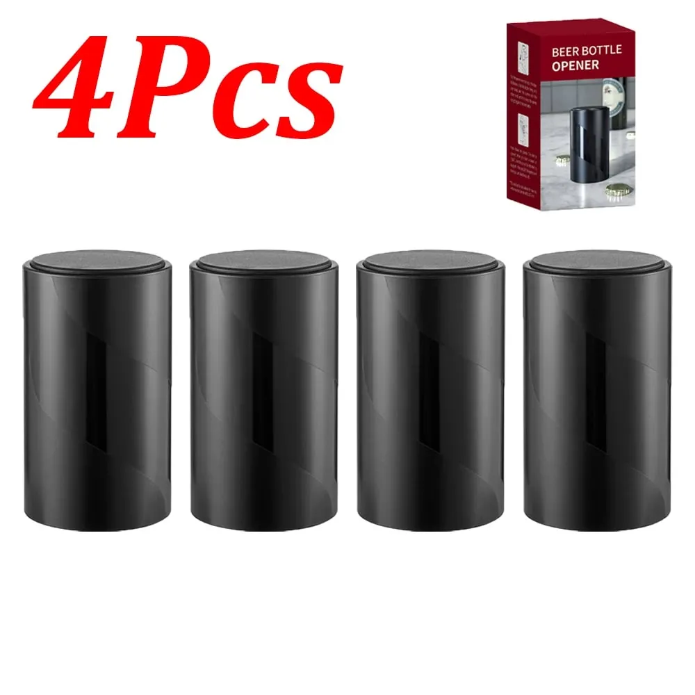 Abridor automático de garrafas de cerveja, abridor de garrafas para baixo, vinho, cerveja, soda, acessórios de cozinha, 1-4 unidades