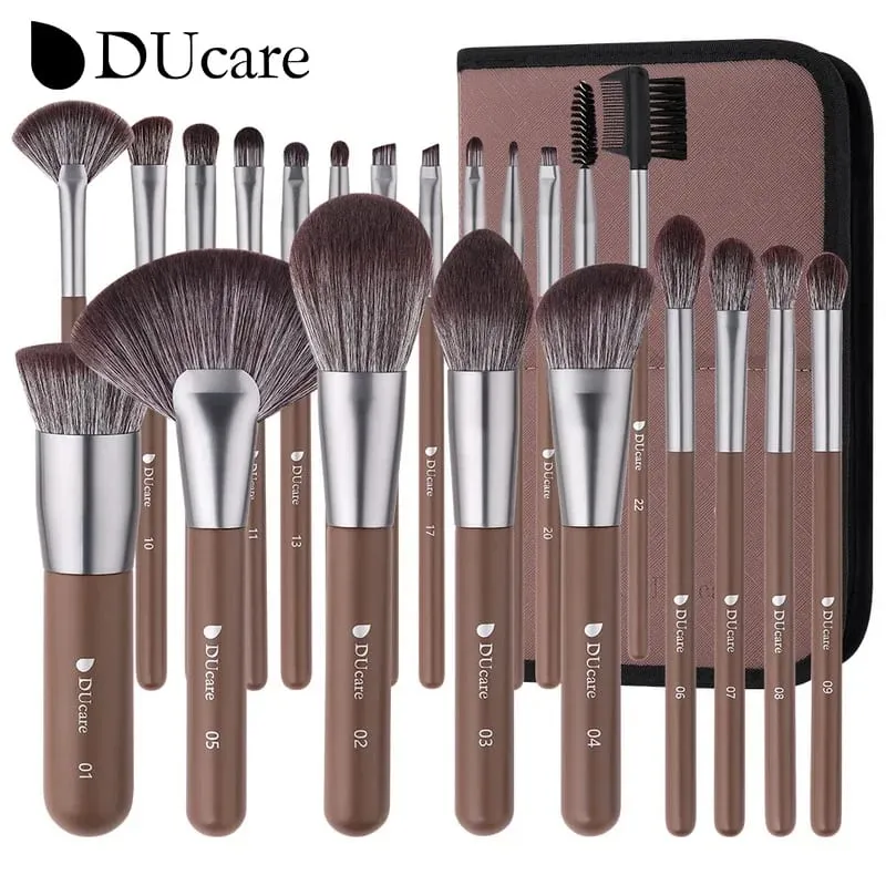 DUcare 專業化妝刷組 10-32 件刷妝套件合成髮粉底強力眼影混合美容工具