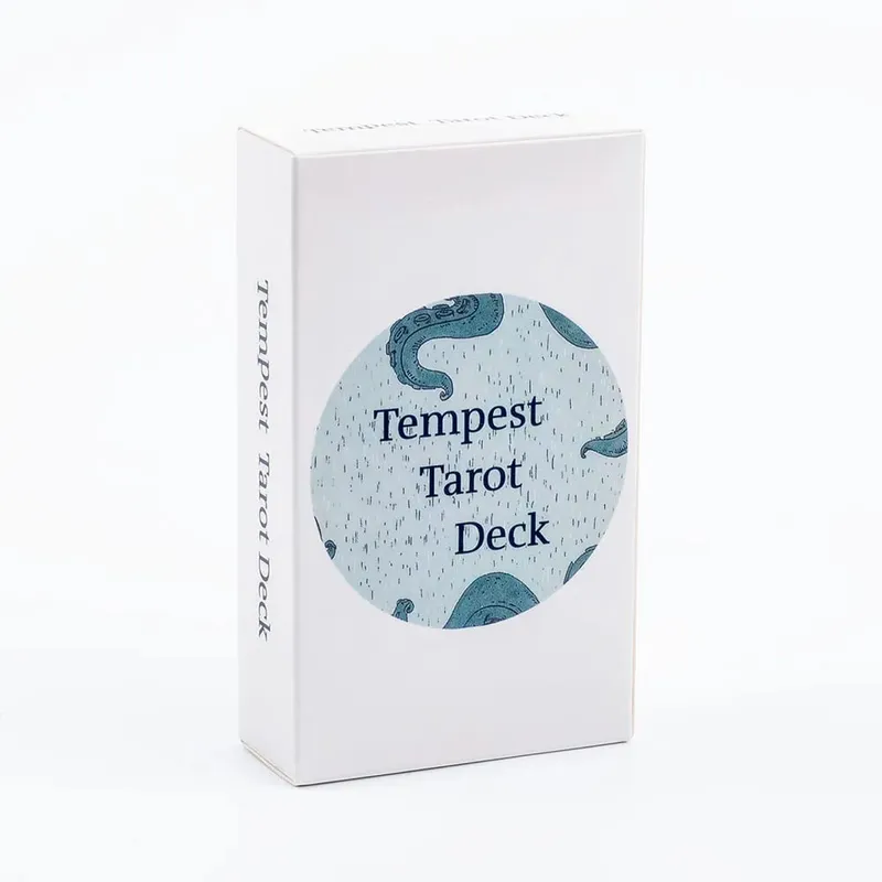 Baralho de tarô Tempest com tema oceano, conjunto de 78 cartas de adivinhação, 10,4 * 6,1 cm, lindamente projetado para jogos de tabuleiro e leitura de tarô