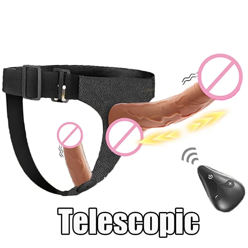 Strap-on vibrador vibrador masturbação vaginal clitóris estimulador wearable cabeça dupla 10 vibração brinquedos sexuais para casal lésbica