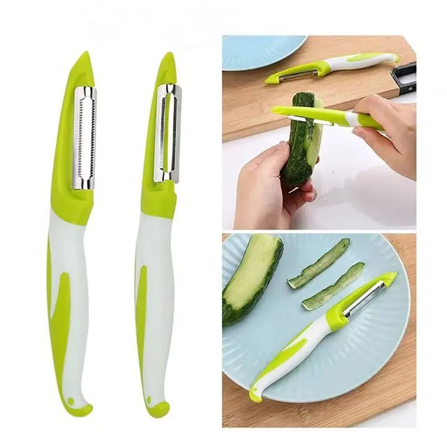 Descascador de vegetais e frutas adequado para cozinha, frutas, vegetais e descascador de batatas, cabo ergonômico antiderrapante e lâmina afiada.