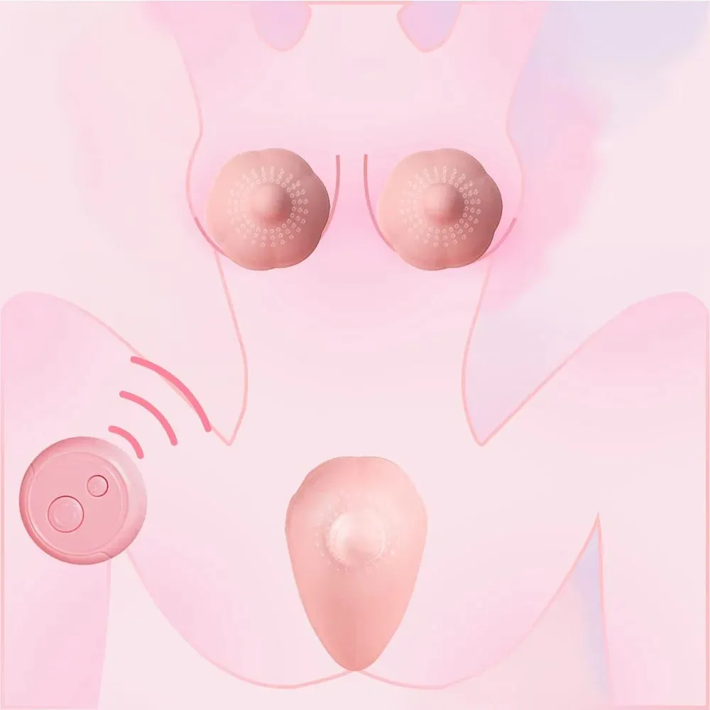 乳房震動器乳頭按摩陰蒂刺激器遙控女用自慰器情趣用品女情侶成人用品