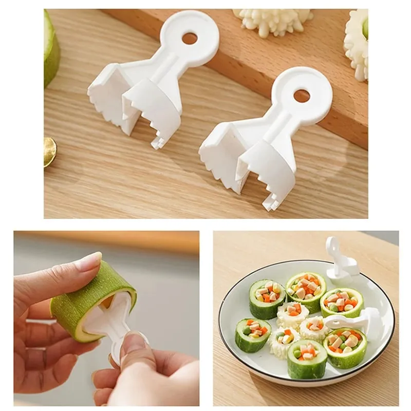 4PCS Portable Fruit Core Remover Vegetable Seed Extractor Durable Kitchen Gadget for Pear Cherry Jujube Pitting Removal Tool