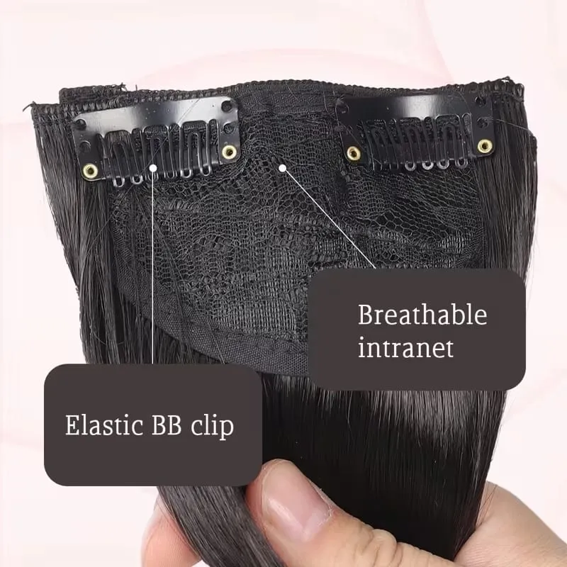 24Inch Synthetic 3pcs/set Long Straight Hair Extension Lightweight Black Brown Hair Accessories for Women Daily — image 6