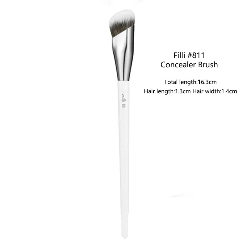 1pc branco 811 pincéis de maquiagem corretor ângulo base líquida fundação compõem escova detalhe rosto corretivo essencial ferramenta beleza
