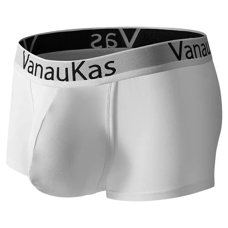 Shorts boxer modais masculinos com bolsa de suporte 3D e design conveniente de abertura lateral para uso confortável